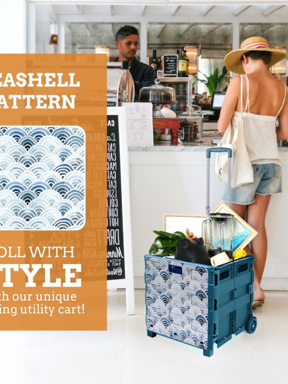 Ultra-Slim Rolling Collapsible Storage Pack-N-Roll Utility-carts, with Telescopi - Picture 9 of 9